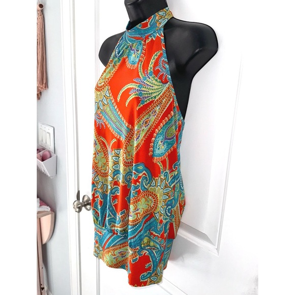 Dots brand colorful halter top - Picture 2 of 4